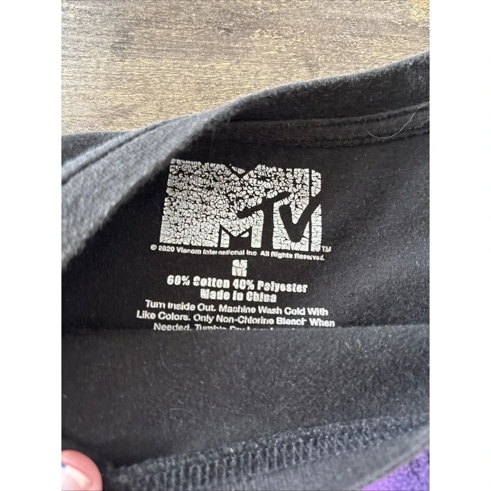 MTV Music Long Sleeve T-shirt Medium Black Globe - Picture 2 of 4